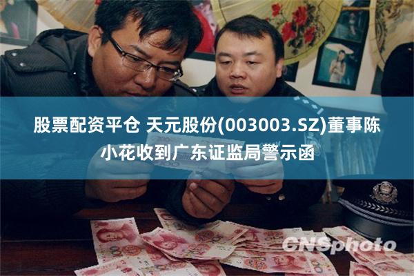 股票配资平仓 天元股份(003003.SZ)董事陈小花收到广东证监局警示函