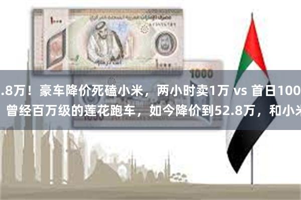 股票新手入市 52.8万！豪车降价死磕小米，两小时卖1万 vs 首日100辆，CEO急眼了？
 
魔幻一幕！曾经百万级的莲花跑车，如今降价到52.8万，和小米SU7 Ultr