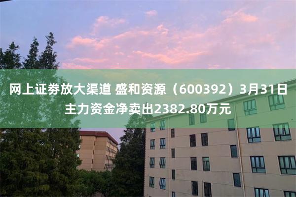 网上证劵放大渠道 盛和资源（600392）3月31日主力资金净卖出2382.80万元