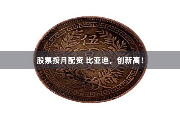 股票按月配资 比亚迪，创新高！